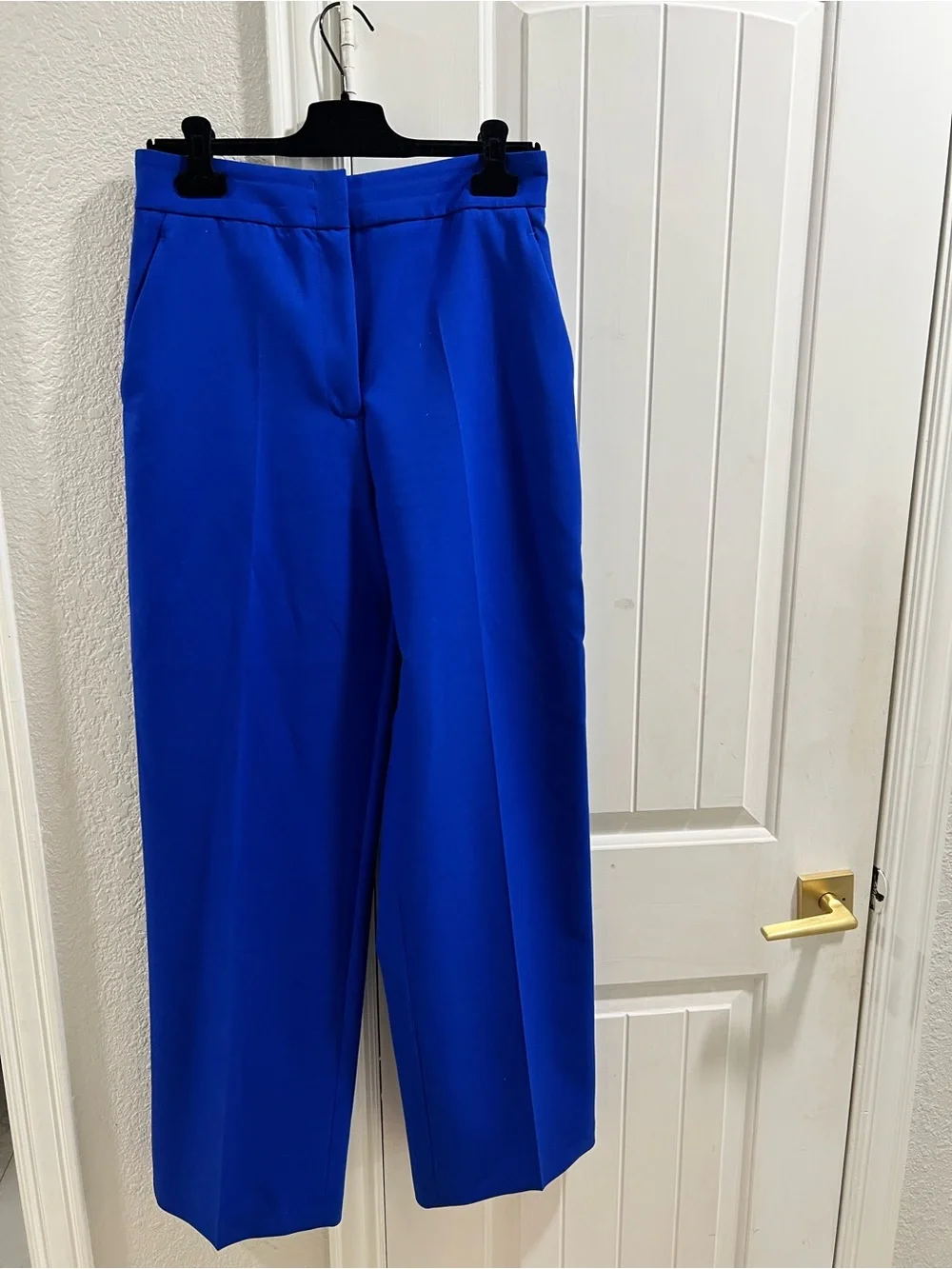 Zara Electric Blue Wide-Leg Tailored Pants